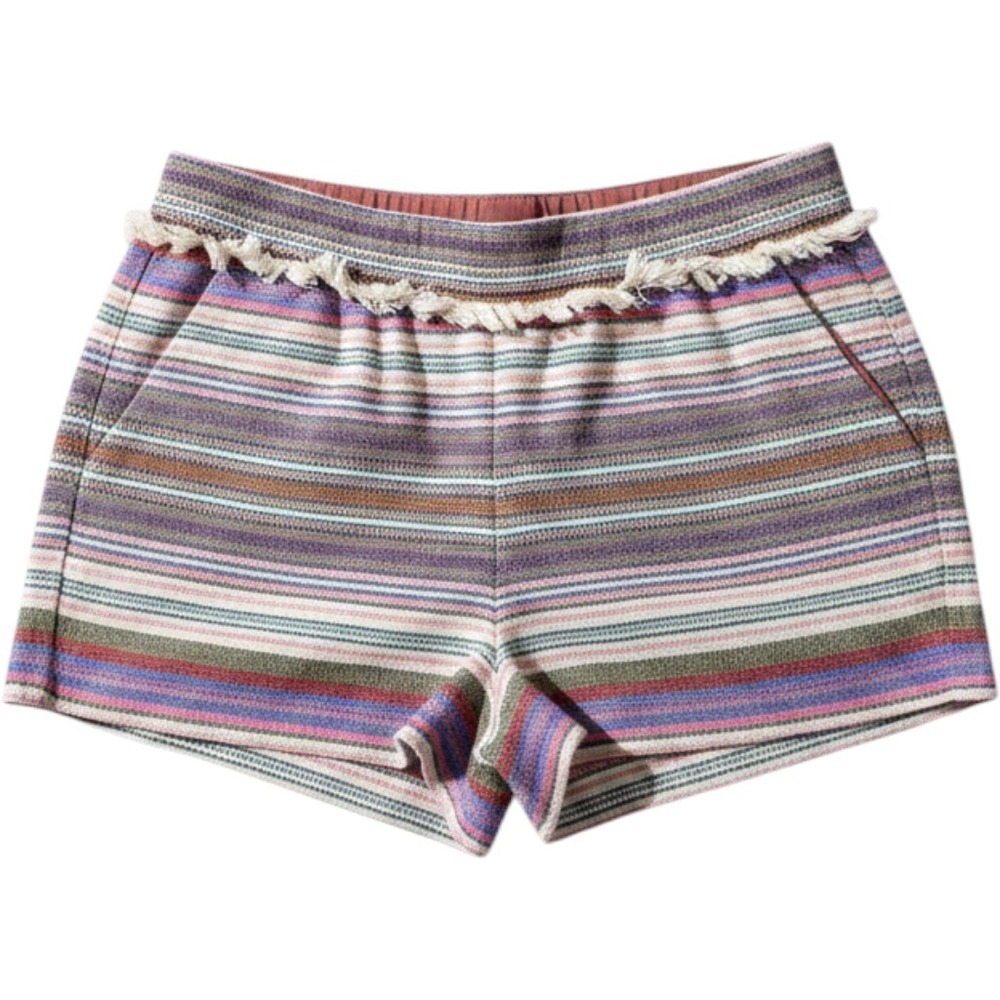 Anthropologie Corey‎ Striped Fringe Trim Boho Shorts XS Multicolor Made in USA